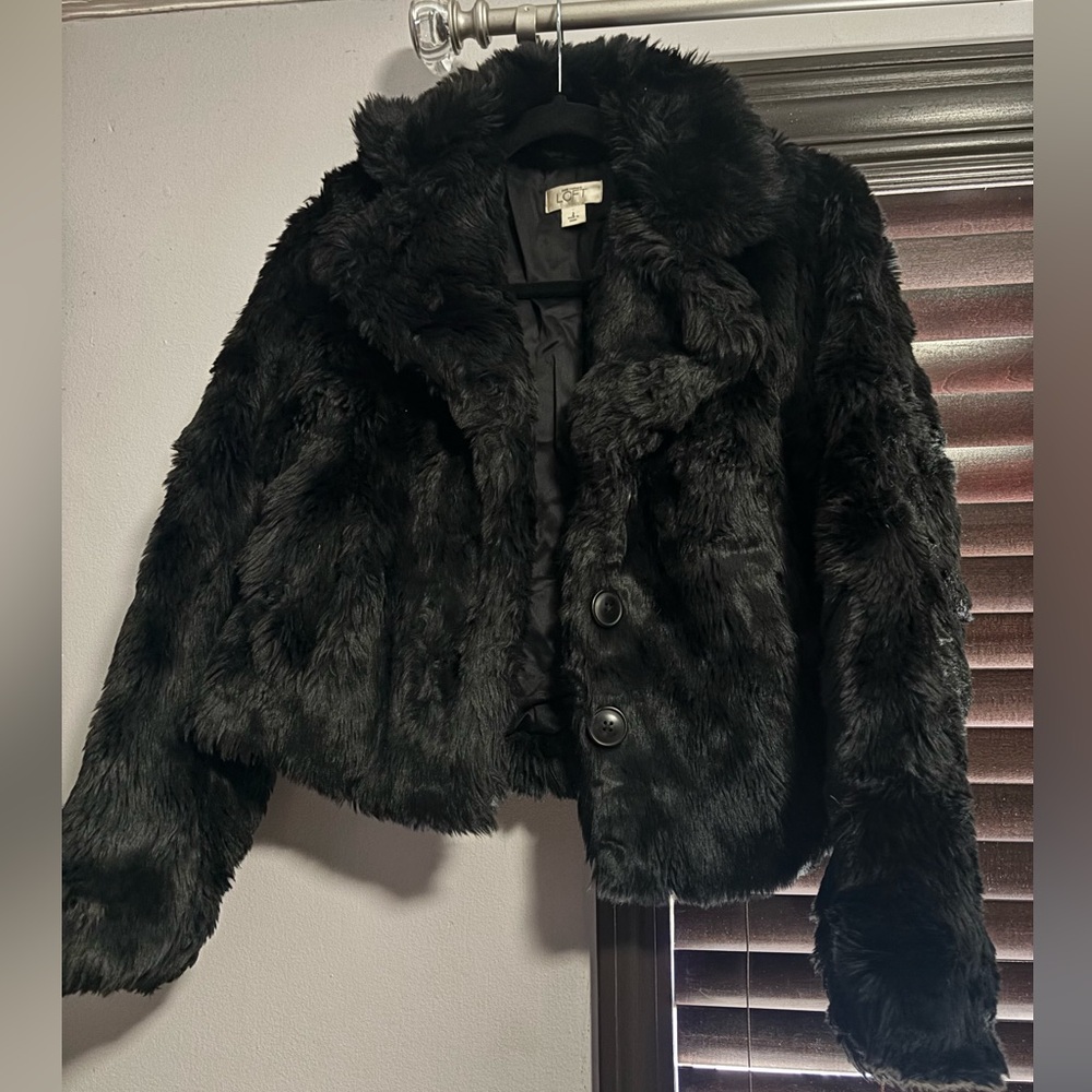 LOFT Black Teddy Jacket